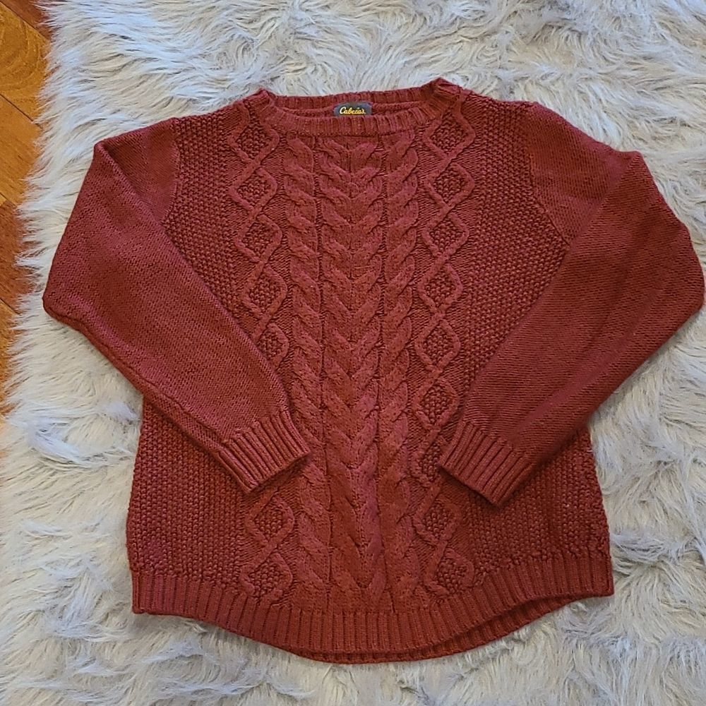 Cabelas womens cable knit sweater size small‎